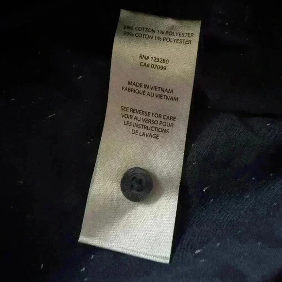 Travis Mathew Casual Button Front Short Sleeve Cotton Shirt Navy Size Medium - Picture 3 of 4